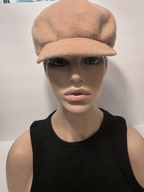 Pre Owned Vintage Kangol Hat Made In England Wool Newsboy Cap Brown Tan